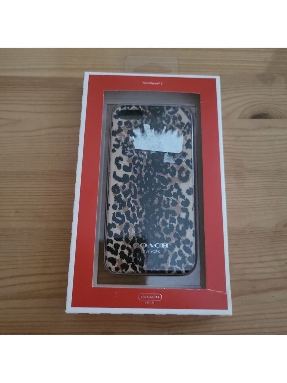 Vintage Coach Cheetah Print iPhone 5 Phone Case NWT NIB